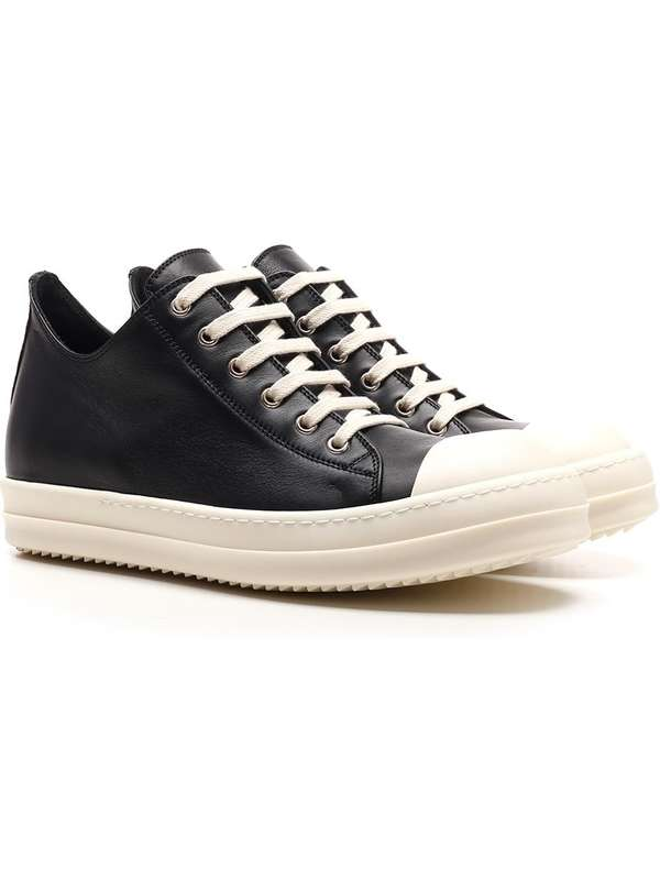 Giày Rick Owens Black Low Sneakers RU21S6891 - Ảnh 2