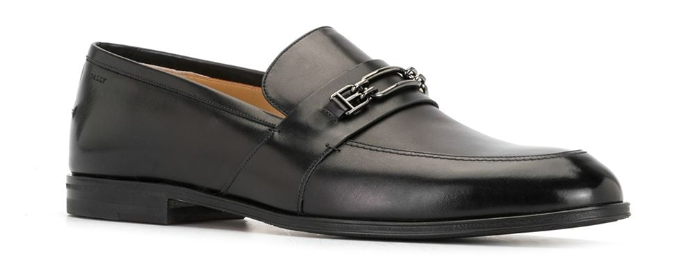 Giày Bally Black Leather Wesper Penny 'Black' 6234186 - Ảnh 4