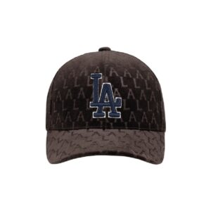 Mũ MLB LA Dodgers Velvet Monogram Brown 32CPXM941-07A