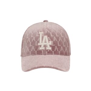 Mũ MLB LA Dodgers Velvet Monogram Pink 32CPXM941-07P