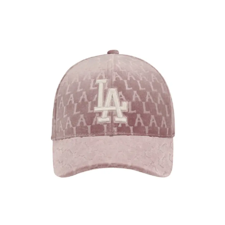 Mũ MLB LA Dodgers Velvet Monogram Pink 32CPXM941-07P