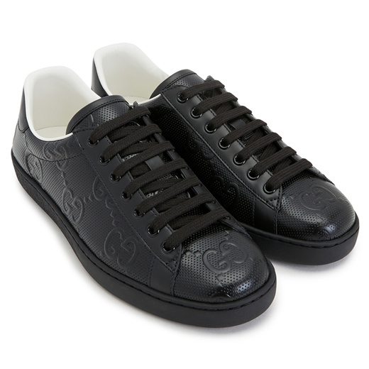 Giày Gucci Ace 'GG Embossed Black' 625787 1XK10 1000 - Ảnh 6