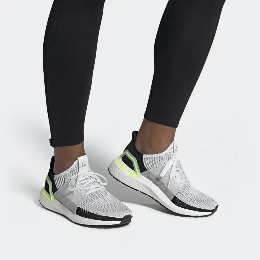 Alternative view of Giày Adidas UltraBoost 19 'White Yellow' EF1344
