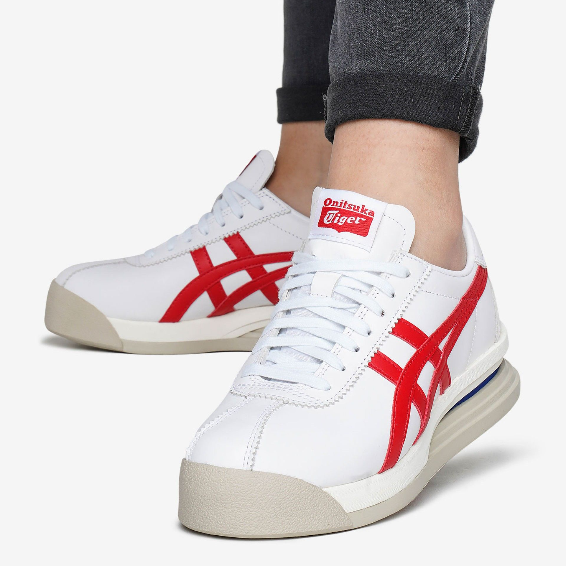 Giày Onitsuka Tiger Corsair EX White Red 1183A561-100 - Ảnh 3