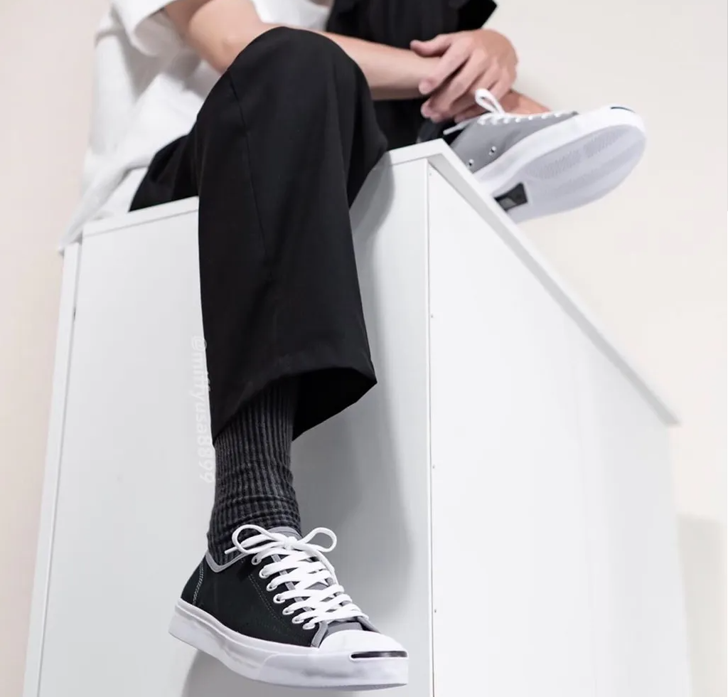 Giày Converse Jack Purcell Low 'Happy Camper Black' 167920C - Ảnh 2