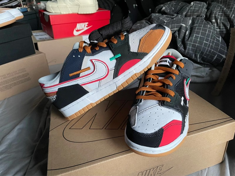 Giày Nike Dunk Low Scrap Premium 'University Red' DN1775-001 - Ảnh 2