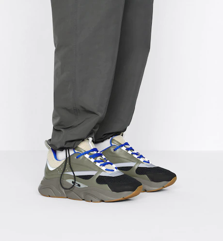 Giày Dior B22 Sneaker Cream and Black Technical Mesh - Ảnh 2