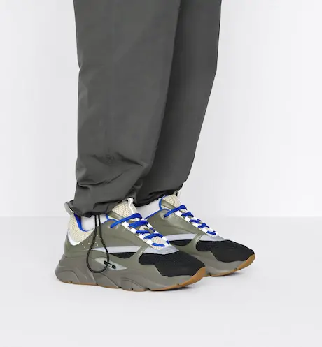 Alternative view of Giày Dior B22 Sneaker Cream and Black Technical Mesh