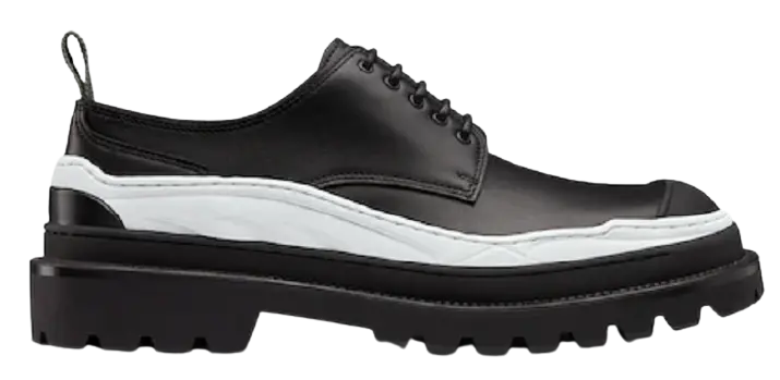 Giày Dior and Sacai Derby Shore Black Smooth Calfskin 3DE332ZMP-H900