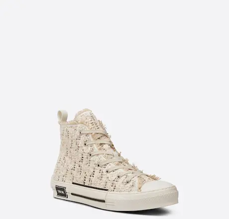 Giay Dior B23 High Top Sneaker Pink Cream 3SH129ZMU-H100