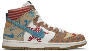 Giày Nike Thomas Campbell x SB Dunk High 'What The' 918321-381