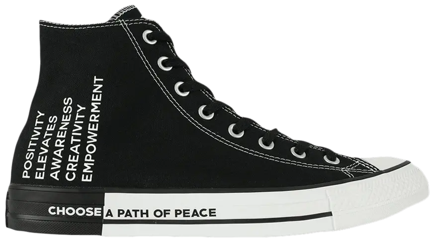 Giay Converse Chuck Taylor All Star High 'Seek Peace Black' 165766C