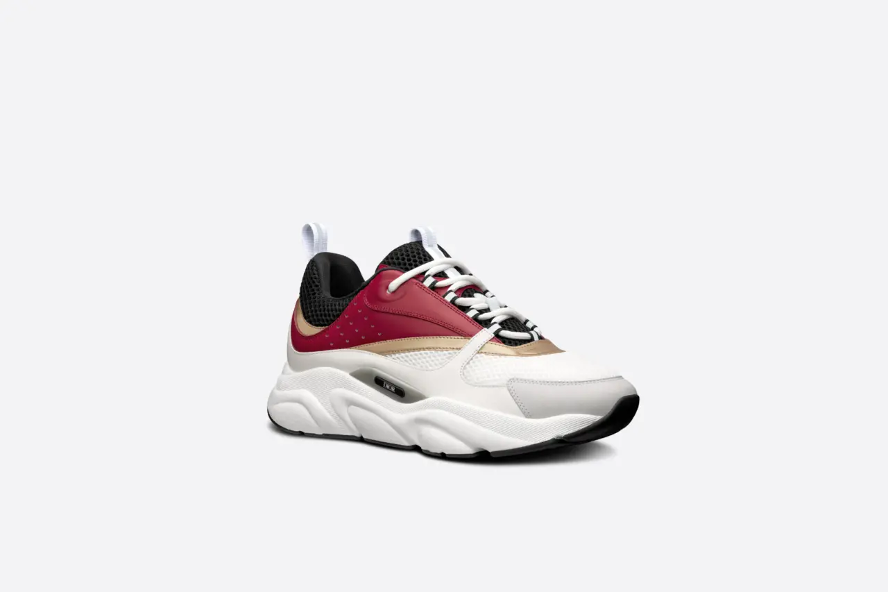 Giay Dior B22 Sneaker 'White Burgundy' 3SN231ZTA-H360