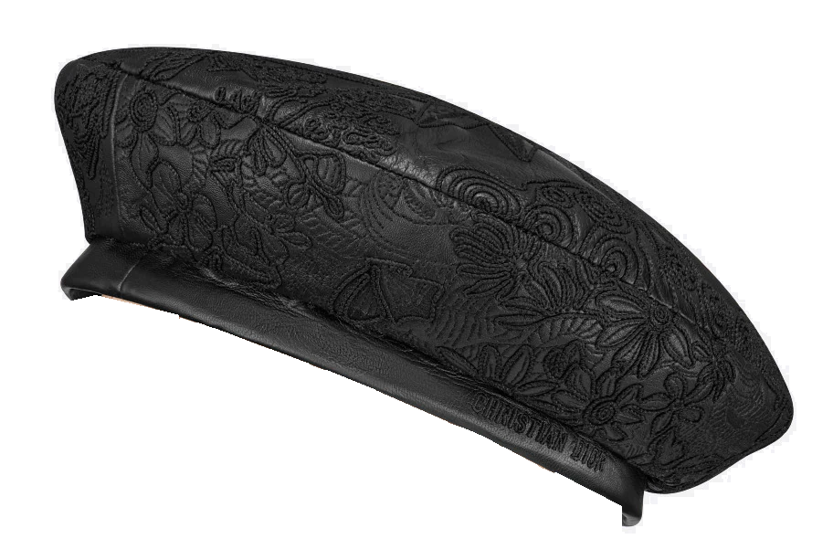 Mu Dior Arty Beret 'Black Lambskin' 31REV910X700-C900