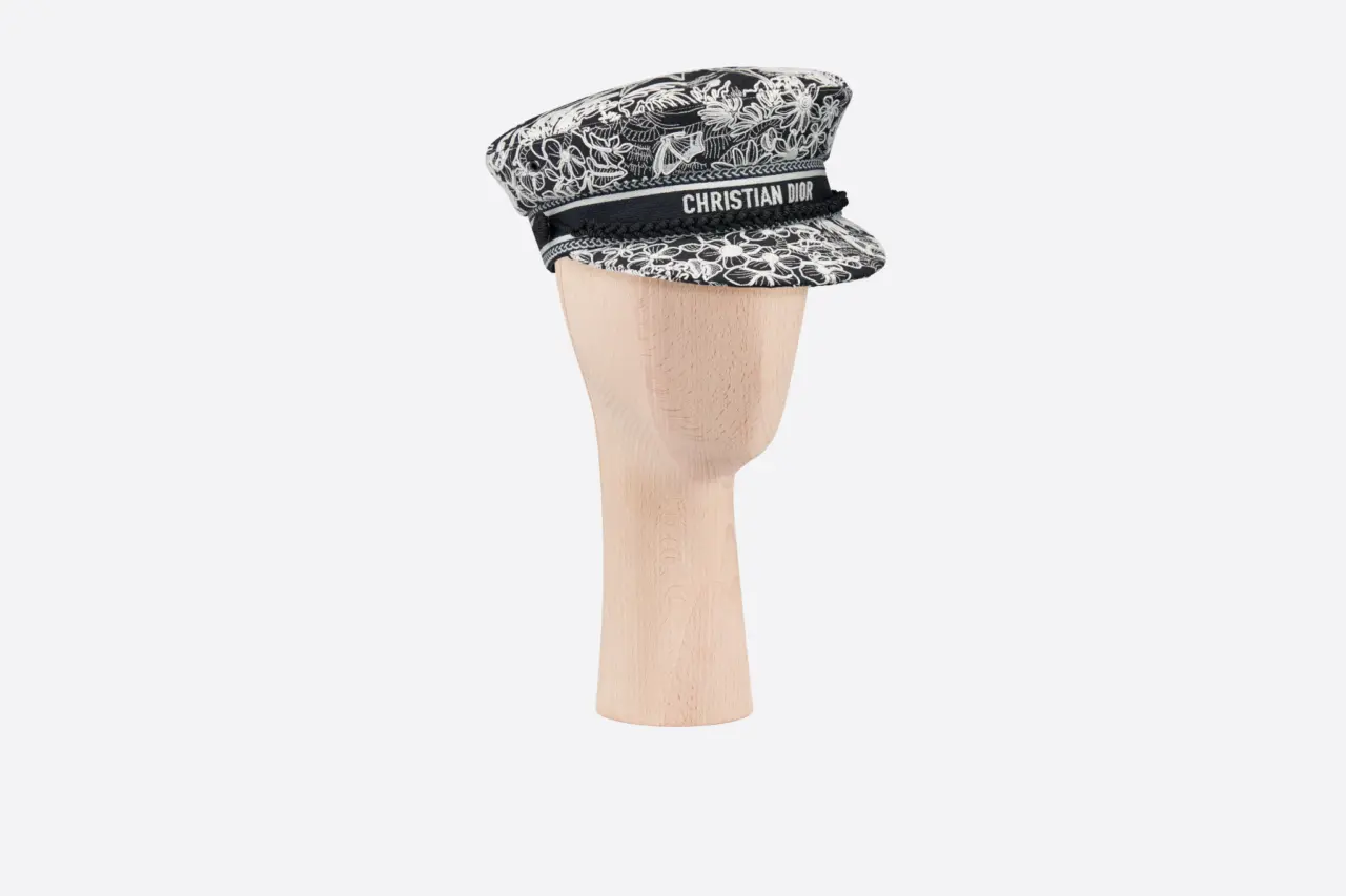 Mu Dior Travel Cap 'Blue White Cotton' 31REV920X131-C578