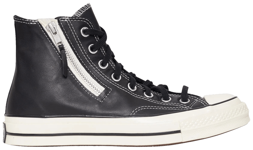 Giay Converse Chuck 70 Side Zip High 'Black Egret' 166721C