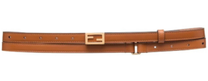 Thắt Lưng Fendi Brown Leather Logo-Plaque Belt 8C0637AAIWF0QVK