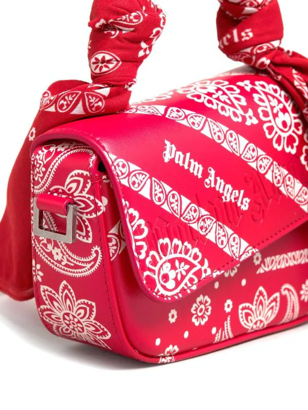 Túi Palm Angels Red Mini Bag PWNP004F21LEA0012501 - Ảnh 5