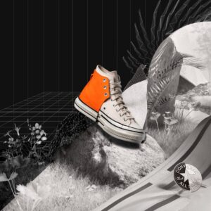 Alternative view of Giày Feng Chen Wang x Converse Chuck 70 2-in-1 'Persimmon Ivory' 169840C