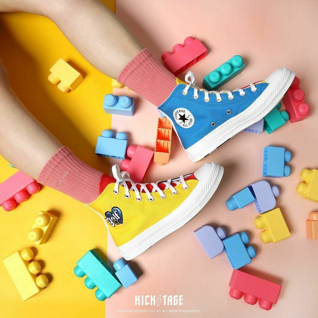 Giày Golf Wang x Converse Chuck 70 High 'Tri Panel' 169910C - Ảnh 2