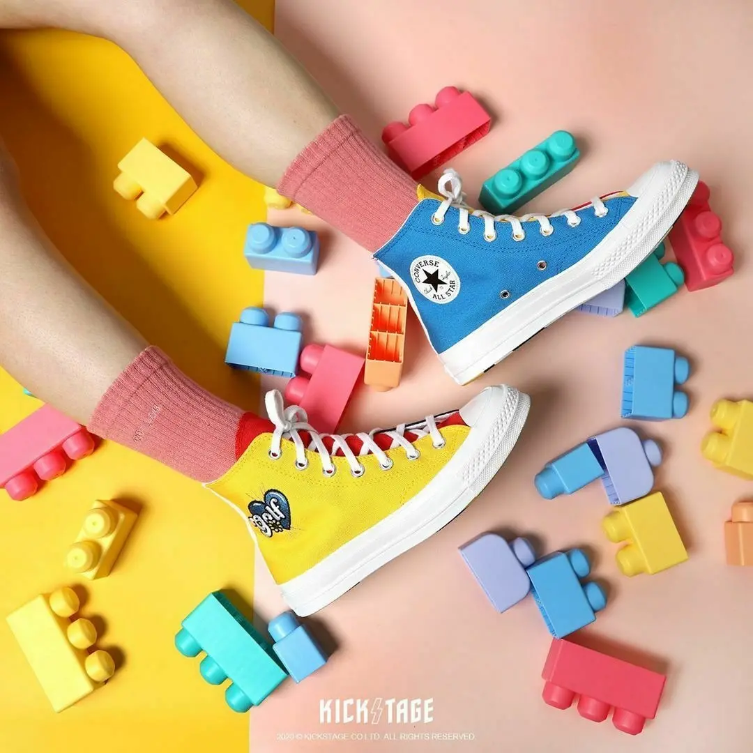 Alternative view of Giày Golf Wang x Converse Chuck 70 High 'Tri Panel' 169910C