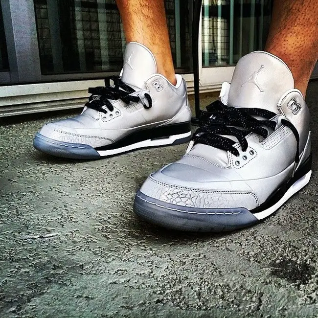 Alternative view of Giày Nike Air Jordan 3 5Lab3 'Reflective Silver' 631603-003