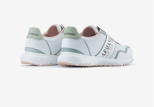 Giày Armani Exchange With Brand Logo 'White Pink' - Ảnh 2