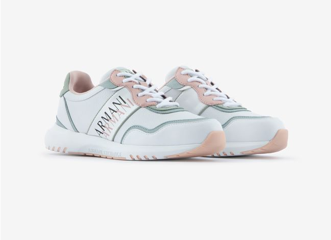 Giày Armani Exchange With Brand Logo 'White Pink' - Ảnh 3