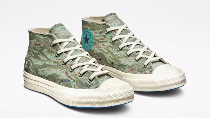 Alternative view of Giày Converse Undefeated x Half Chuck 70 Mid 'Tiger Camo Print' 172397C