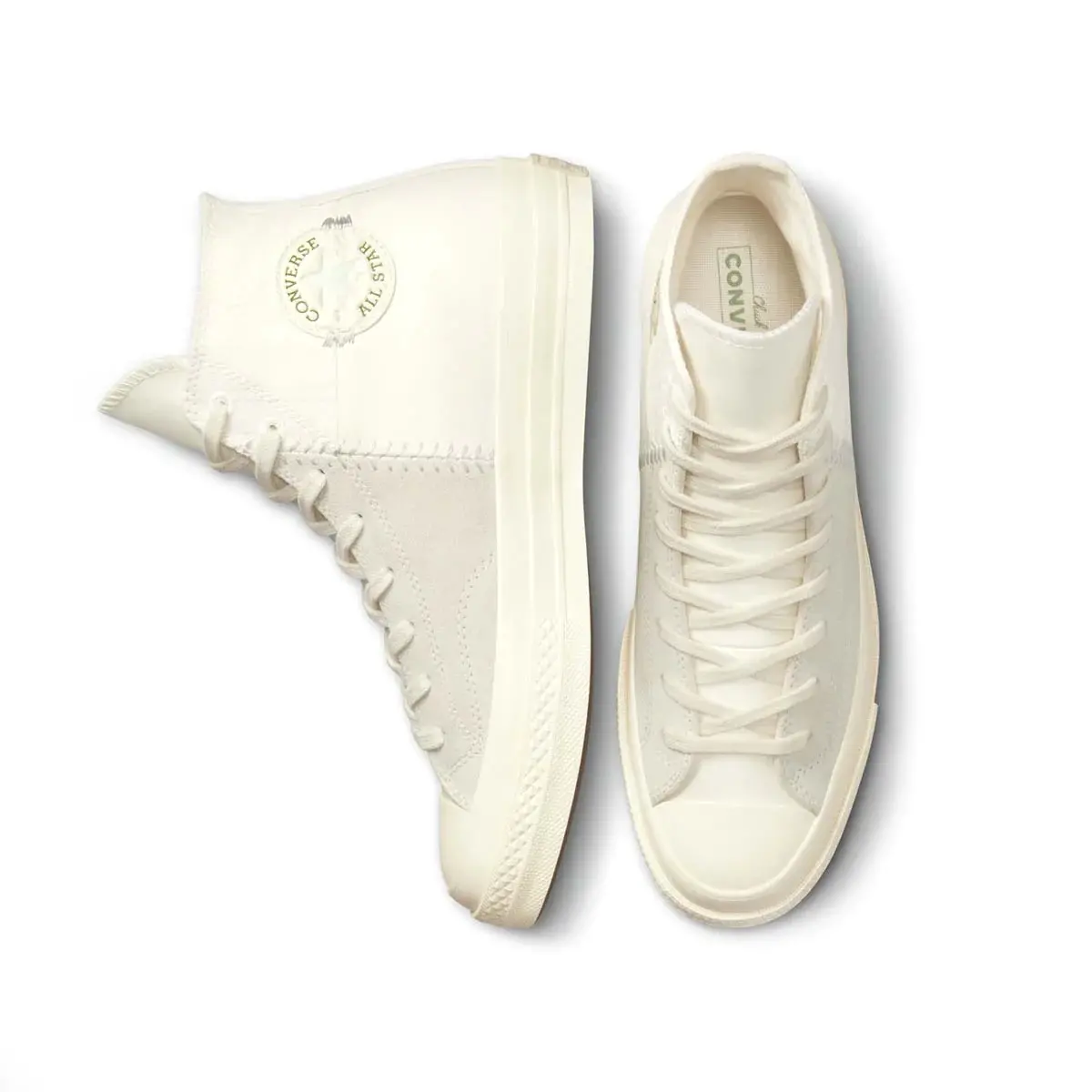 Giay Converse Chuck 70 Crafted Mixed Material High 'Egret' 172666C