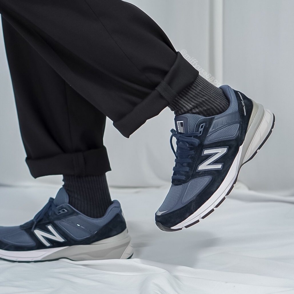 Giày New Balance 990v5 Big Kid 'Navy' GC990NV5 - Ảnh 2