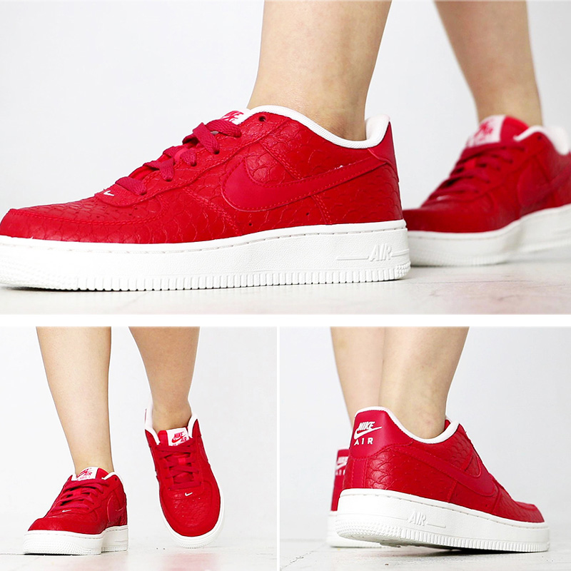 Giày Nike Air Force 1 Low LV8 GS 'Action Red' 820438-600 - Ảnh 2