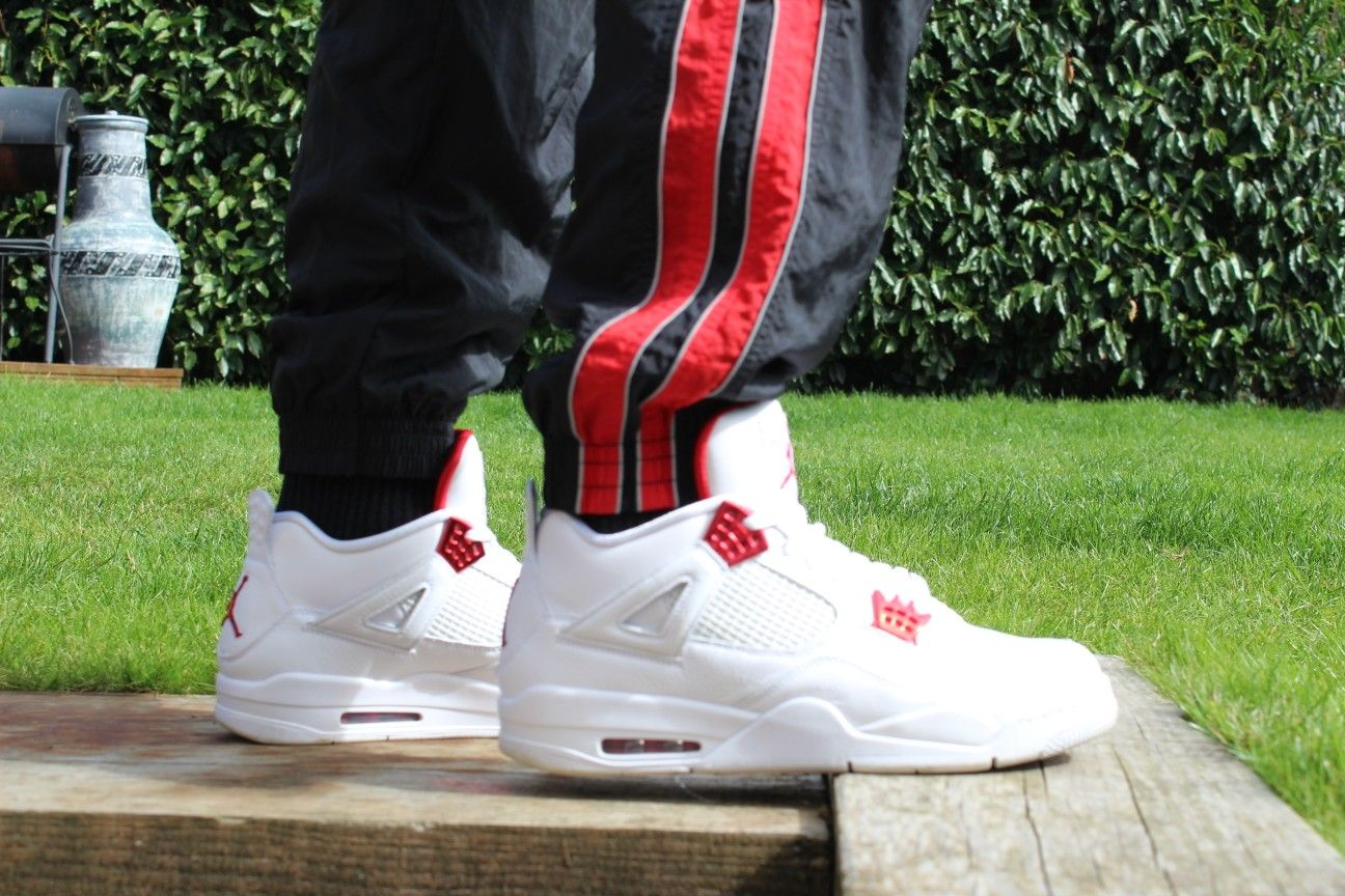 Giày Nike Air Jordan 4 Retro GS Red Metallic 408452-112 - Ảnh 4