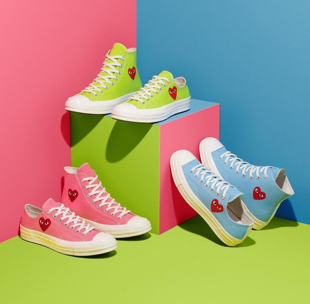 Giày Converse Comme des Garçons PLAY x Chuck 70 Low 'Bright Green' 168302C - Ảnh 2