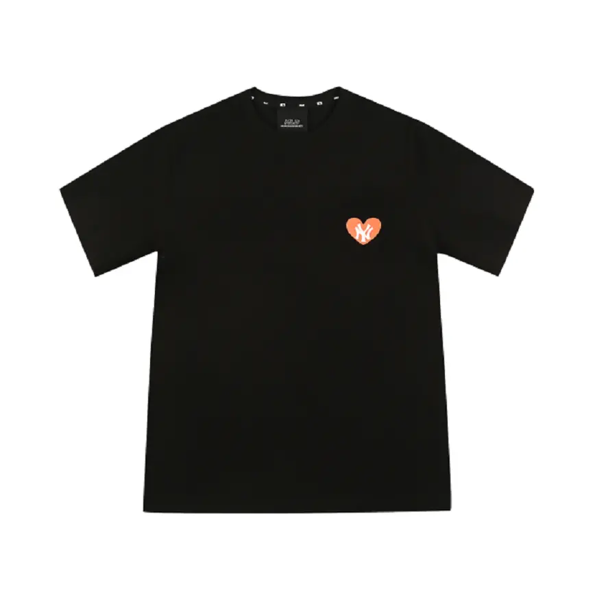 Áo MLB Heart Short Sleeve T Shirt New York Yankees Black 31TSH1031-50L