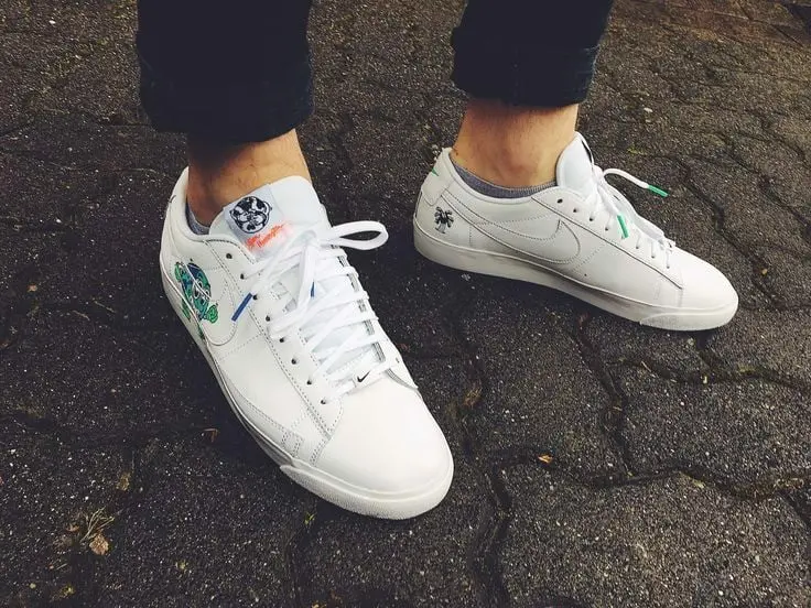 Alternative view of Giày Nike Steven Harrington x Blazer Low Flyleather QS 'Earth Day' CI5546-100