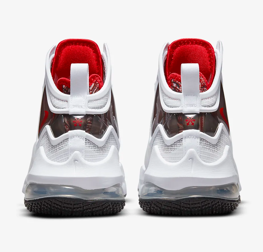 Giày Nike LeBron 19 'White Black Red Enfant' GS DD0418-101 - Ảnh 8