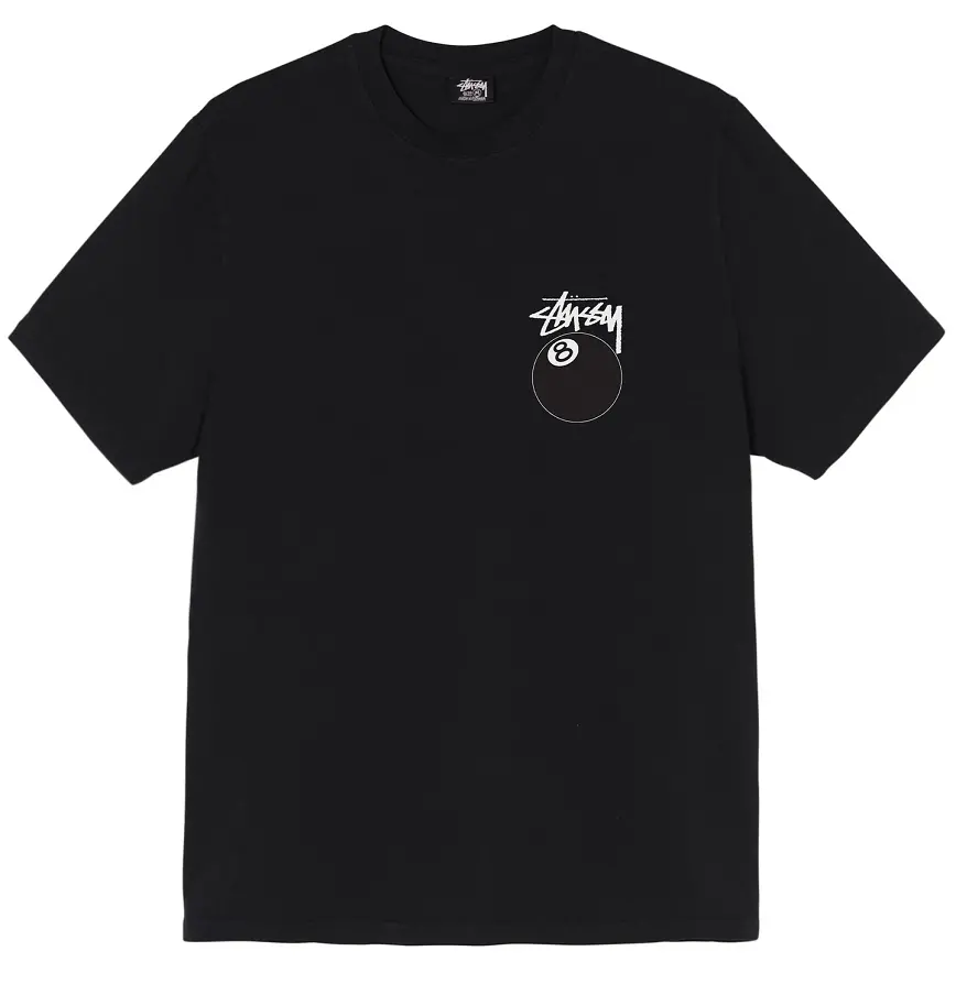 Áo Stussy 8 Ball Pigment Dyed Tee Black
