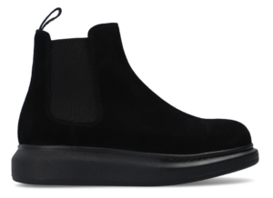 Giày Alexander McQueen Hybrid Chelsea Boot In Black Suede 586398-WHXK6-1000