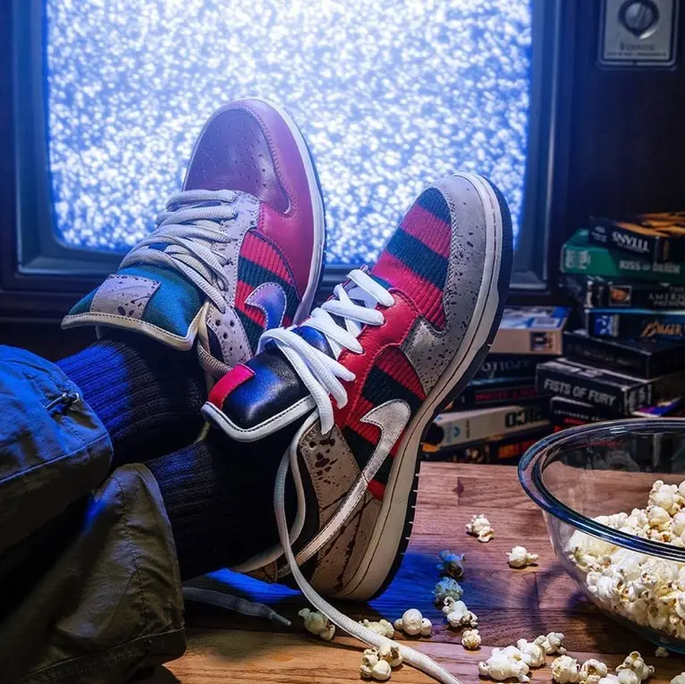 Alternative view of Giày Nike Shoe Surgeon x Air Jordan 1 High 'Freddy Krueger' Custom TSS-AJ1-FREDDY