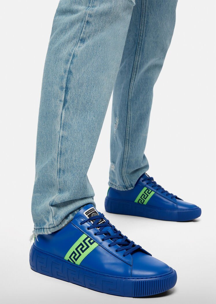 Giày Versace Greca Trainers 'Blue Green' DSU8404-1A00775-2UA10 - Ảnh 5