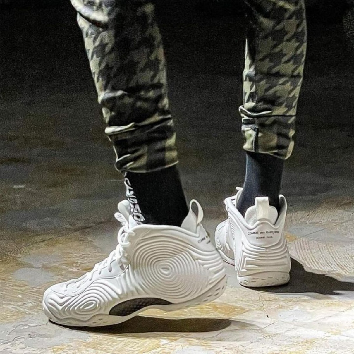 Giày Nike Comme des Garçons Homme Plus x Air Foamposite One 'White' DJ7952-100 - Ảnh 3