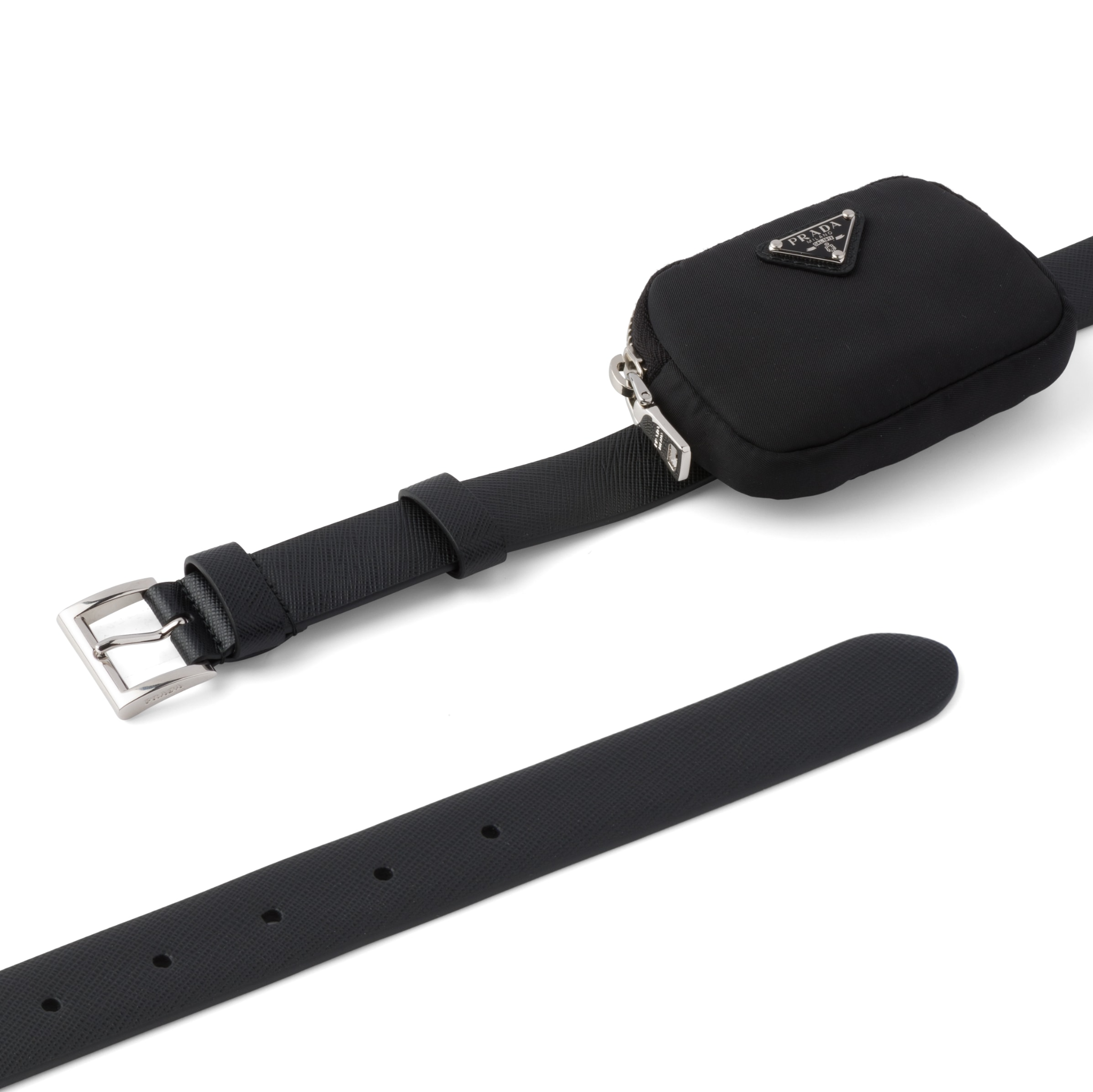 Thắt Lưng Prada Saffiano Leather Belt With Pouch 1CM237-053-F0632 - Ảnh 4