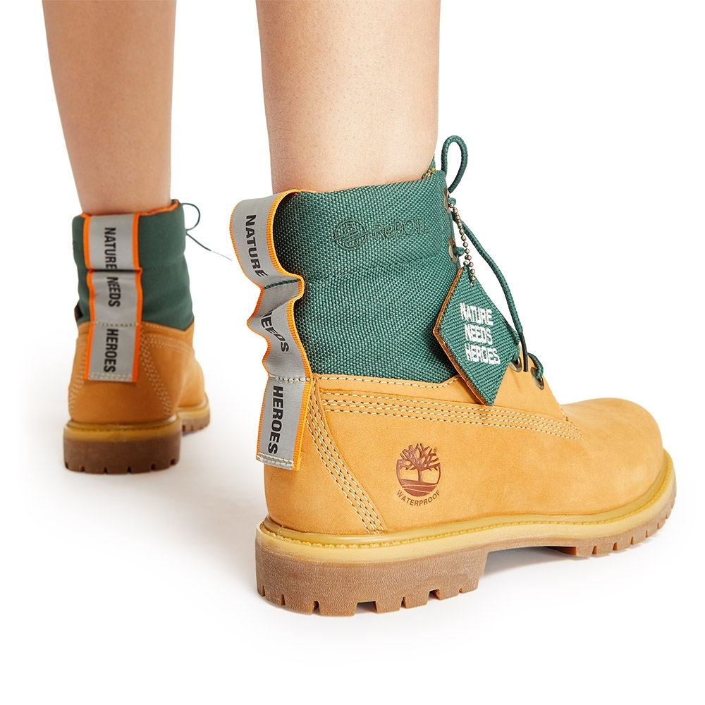 Giày Timberland Women's Wheat Yellow Nubuck Leather Casual Boots A2AYW - Ảnh 3