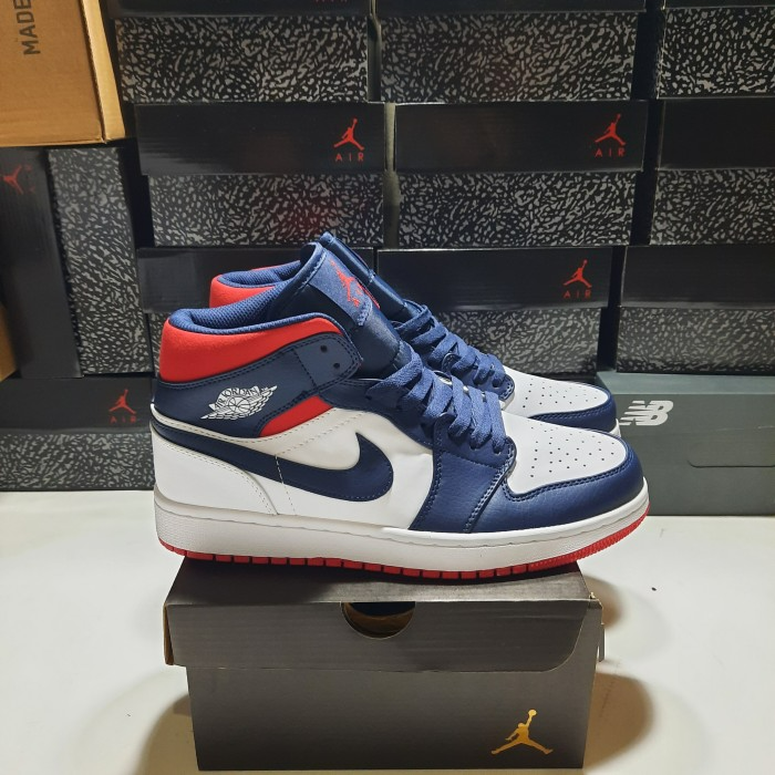 Giày Nike Air Jordan 1 Mid 'USA' 852542-104 - Ảnh 9