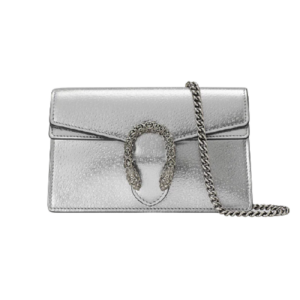 Túi Gucci Dionysus Super Mini Silver Lamé Leather 476432-1TRBN-8173