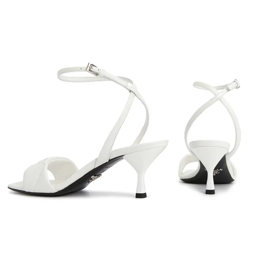 Alternative view of Dép Prada Logo Quilted Nappa 'White' 1X825M-038-F0009