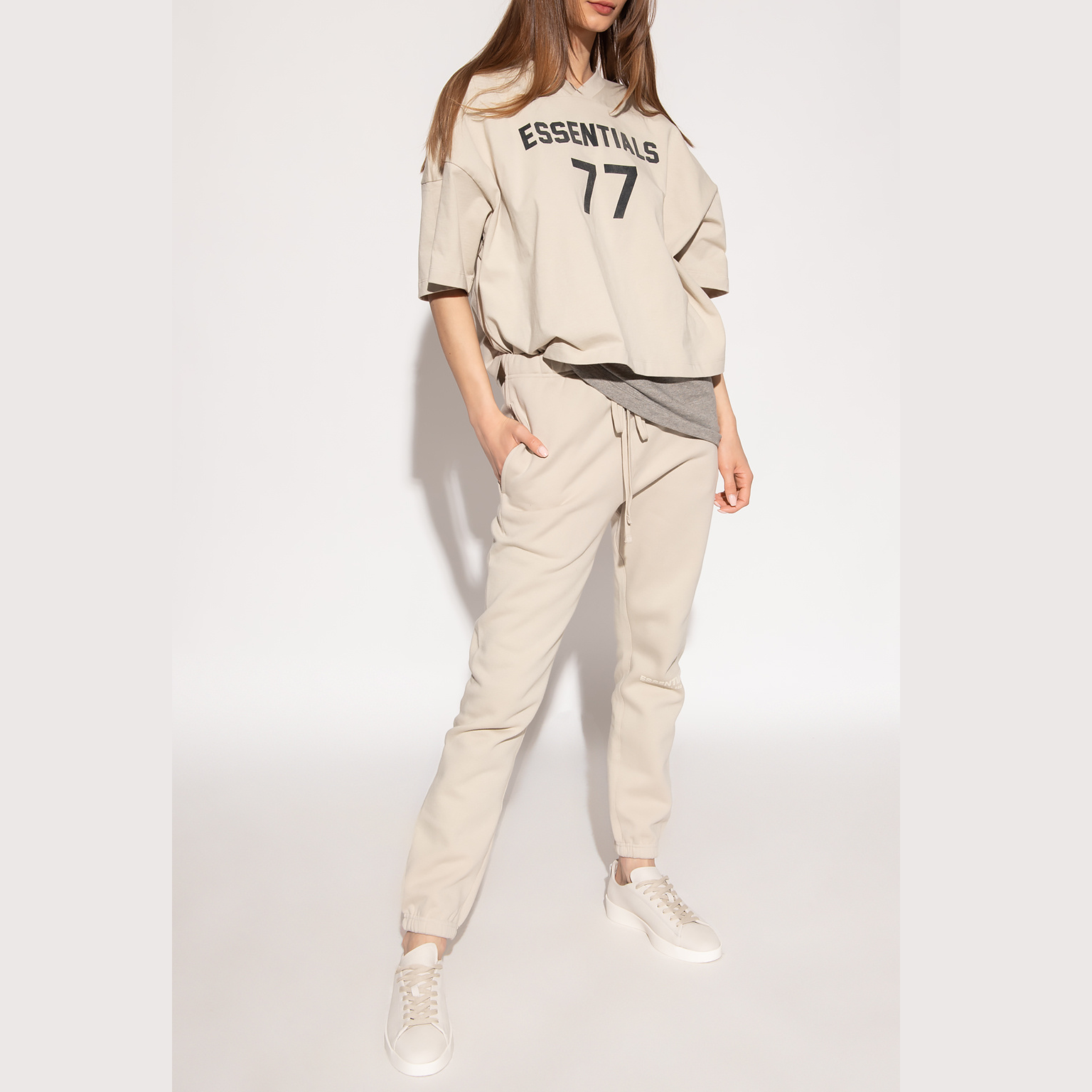 Ao Fear Of God Essentials Football 77 Tee SS22 'Wheat'