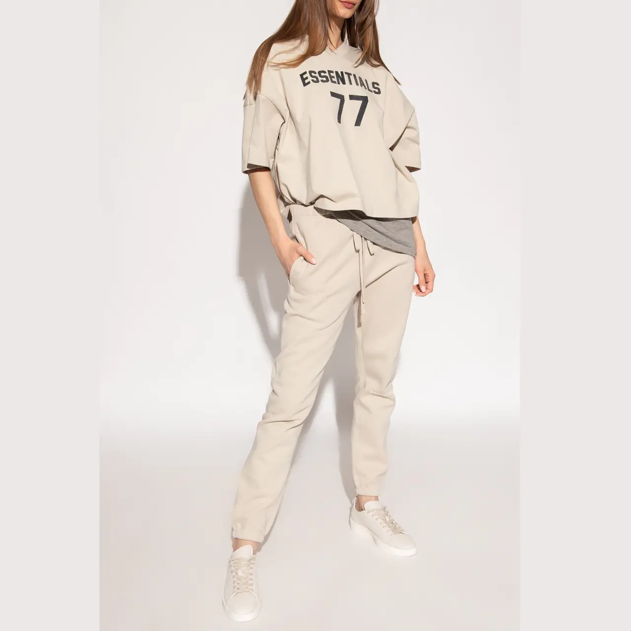 Ao Fear Of God Essentials Football 77 Tee SS22 'Wheat'