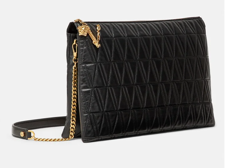 Túi Versace Virtus Shoulder Black 1003002-DNATR4-1B00V - Ảnh 4